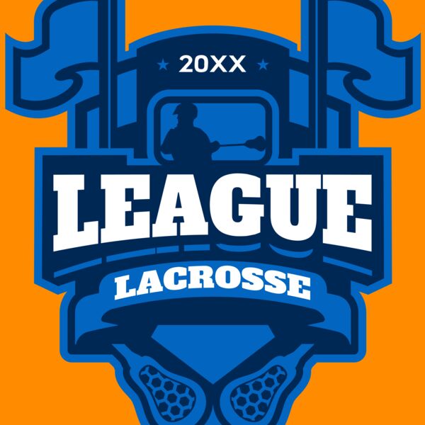 League Lacrosse Logo Template Thumbnail