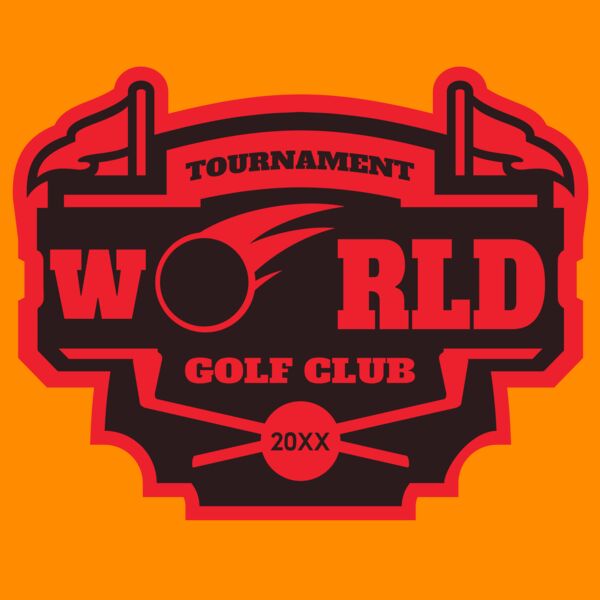 World Tournament Golf club logo template Thumbnail