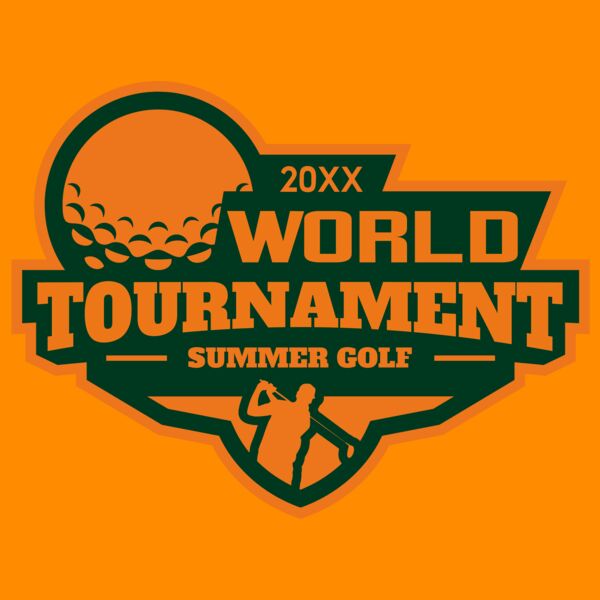 World Tournament Simmer Golf logo template Thumbnail