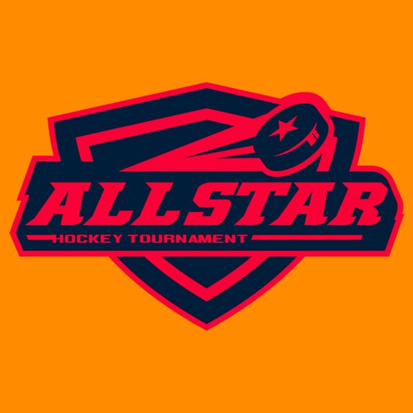 All Star Hockey Tournament logo template Thumbnail