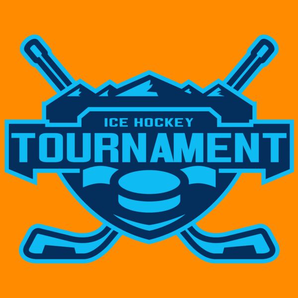 Tournament Ice Hockey logo template Thumbnail