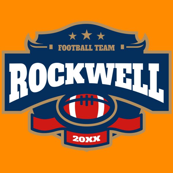Rockwell Football team logo template Thumbnail