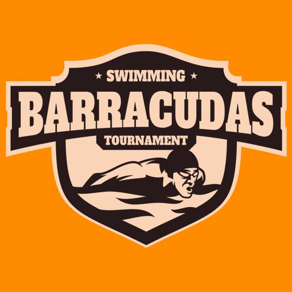 Barracudas Swimming Tournament logo template Thumbnail