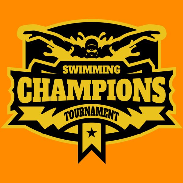 Champions Swimming Tournament logo template Thumbnail