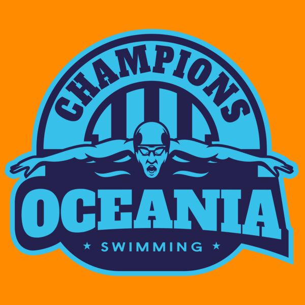 Oceania Champions Swimming logo template Thumbnail