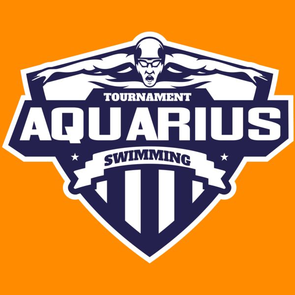Aquarius Swimming Tournament logo template Thumbnail