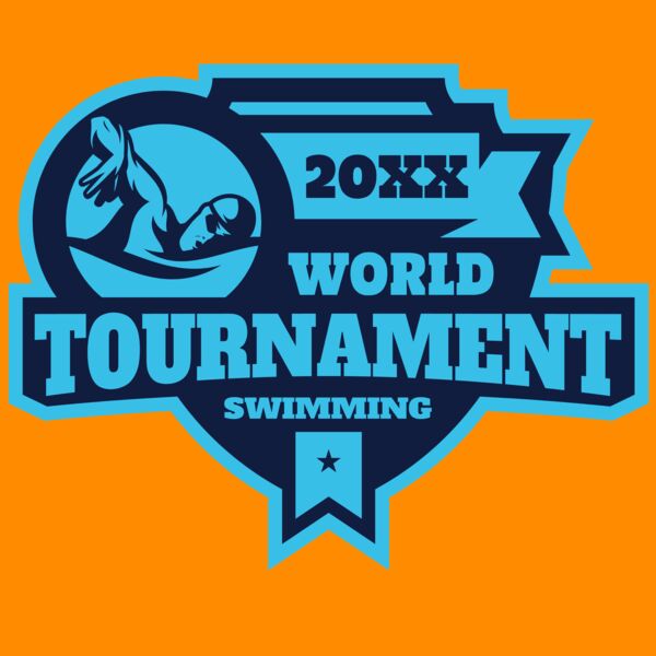 Tournament World  Swimming logo template Thumbnail