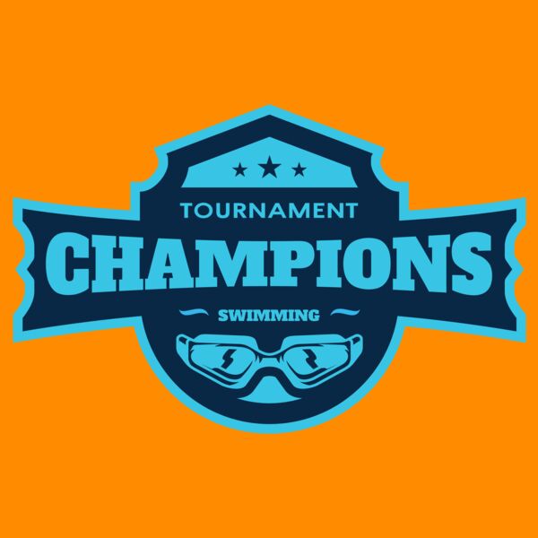 Champions Tournament Swimming logo template Thumbnail