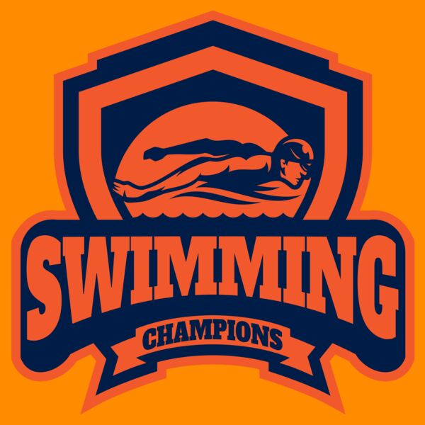 Swimming Champions logo template Thumbnail